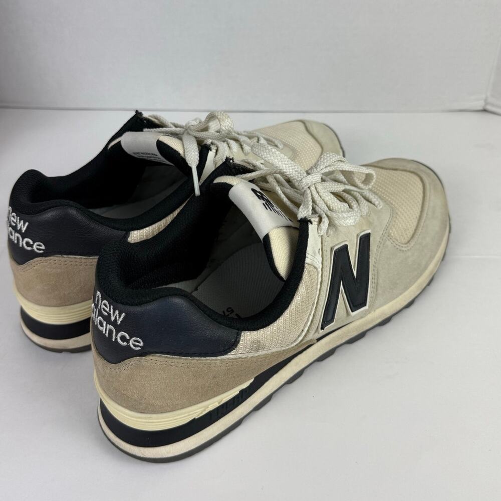 New Balance 574 Men's Sneakers - Beige/Black Size 12 - Picture 5 of 12